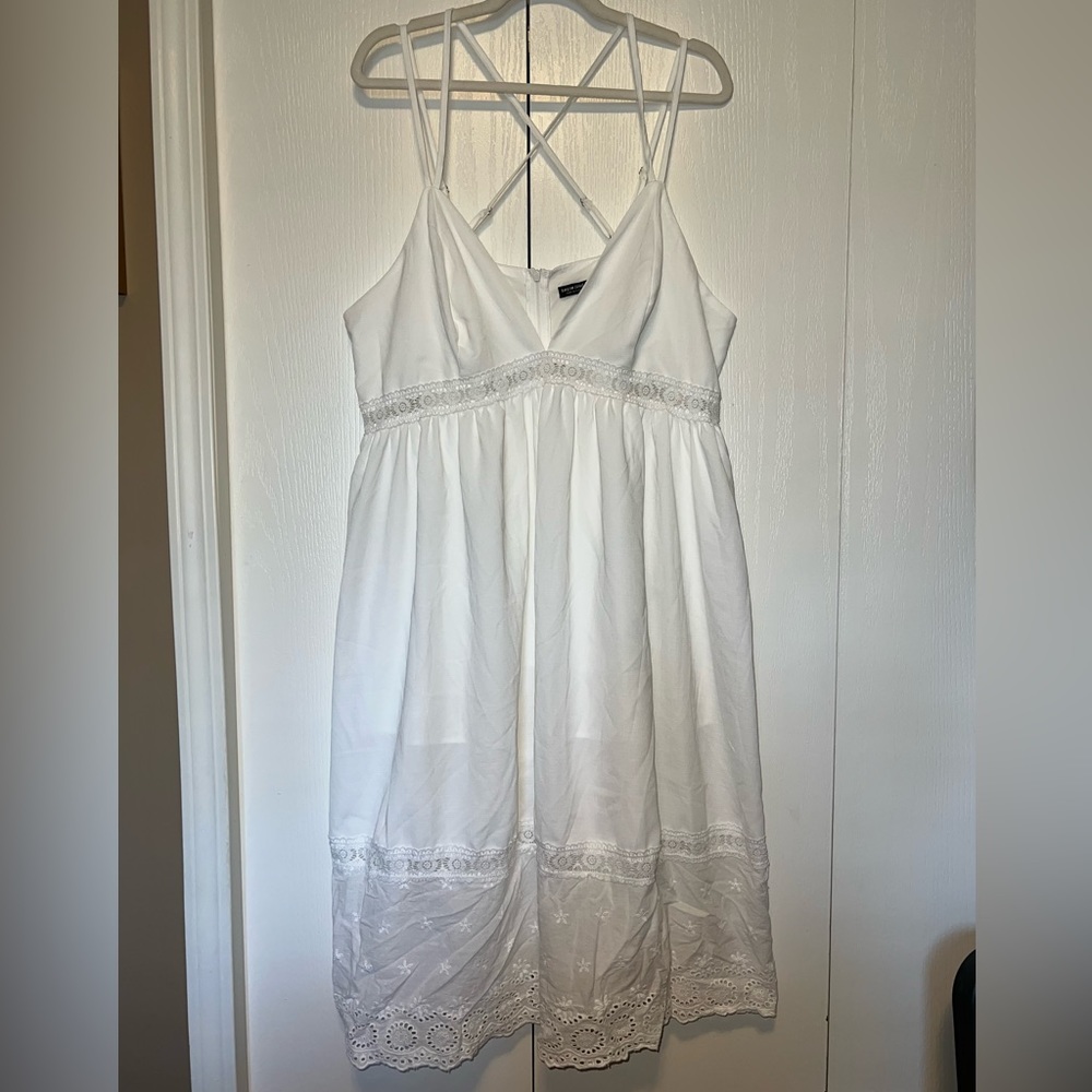 Shein Eyelet Crisscross Strap Dress